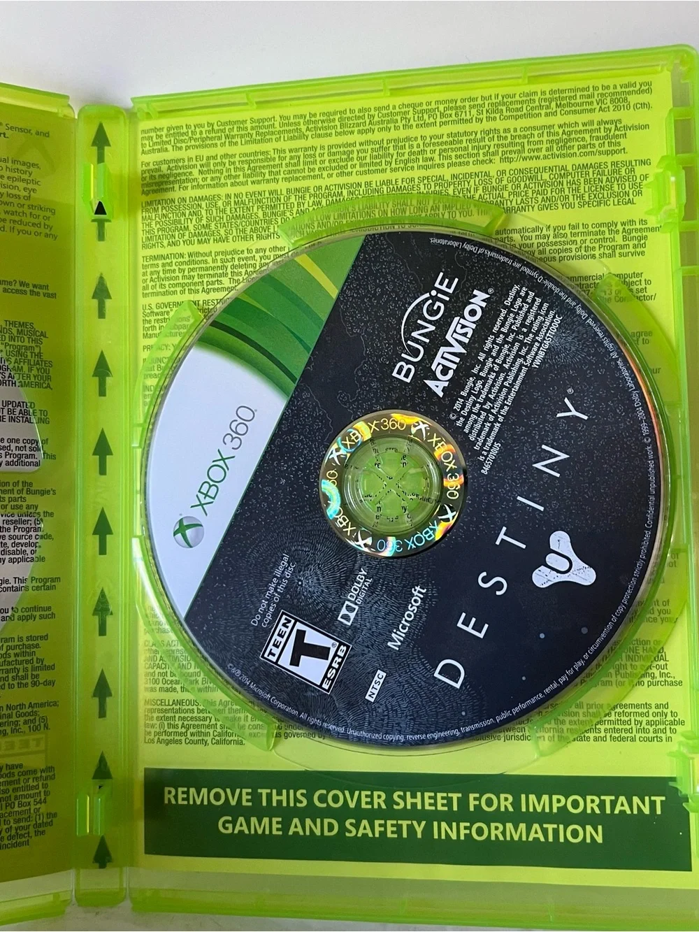 Xbox 360 Game Destiny The Taken King Legendary Edition Case & Cover Tested Works